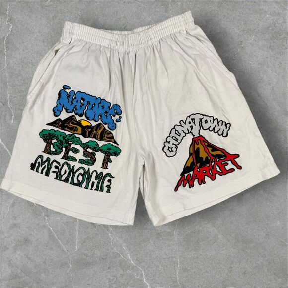 Chinatown Market Other - Chinatown Market "Nature is the Best Medicine" Cotton Loose Baggy Shorts - Small